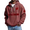 Wisconsin EST 1889 Quarter Zip Waffle Hoodie 9 Wisconsin EST 1889 Quarter Zip Waffle Hoodie 5