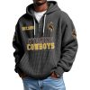 Wyoming Cowboys EST 1893 Quarter Zip Waffle Hoodie 10 Wyoming Cowboys EST 1893 Quarter Zip Waffle Hoodie 1