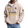 Wyoming Cowboys EST 1893 Quarter Zip Waffle Hoodie 9 Wyoming Cowboys EST 1893 Quarter Zip Waffle Hoodie 5
