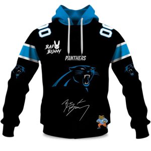 Personalized Panthers Bad Bunny Bowl LX 2025 2026 Hoodie 1