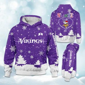 Vikings x Nurse Christmas Football Hoodie 1