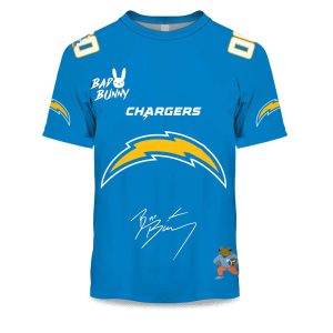 Personalized Chargers Bad Bunny Bowl LX 2025 2026 Shirt 1