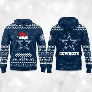 2025 Cowboys Reindeer football Christmas Hoodie 1