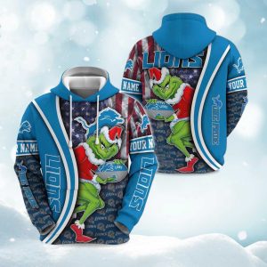 Lions The Grnch Christmas Football Hoodie 1