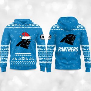 2025 Panthers Reindeer football Christmas Hoodie 1