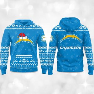 2025 Chargers Reindeer football Christmas Hoodie 1