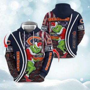 Bears The Grnch Christmas Football Hoodie 1