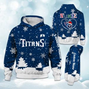 Titans x Nurse Christmas Football Hoodie 1
