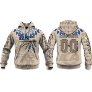 2025 Personalized Rams Football Native American Heritage Hoodie 1