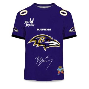 Personalized Ravens Bad Bunny Bowl LX 2025 2026 Shirt 1