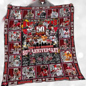 Buccaneers 50th Anniversary Fleece Blanket 1