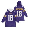 Justin Jefferson 18 Vikings Football Unisex Blanket Hoodie 2
