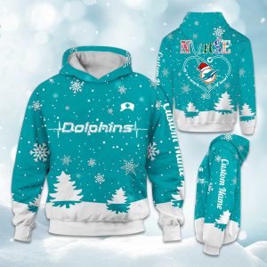 Dolphins x Nurse Christmas Football Hoodie 1