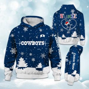 Cowboys x Nurse Christmas Football Hoodie 1