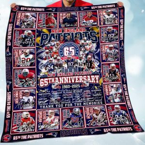 Patriots 65th Anniversary Fleece Blanket 1