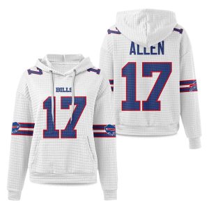 Josh Allen 17 Bills Waffle Hoodie (1)