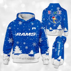 Rams x Nurse Christmas Football Hoodie 1