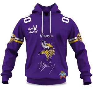 Personalized Vikings Bad Bunny Bowl LX 2025 2026 Hoodie 1