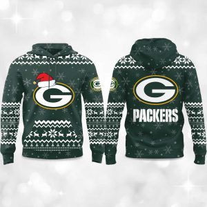 2025 Packers Reindeer football Christmas Hoodie 1
