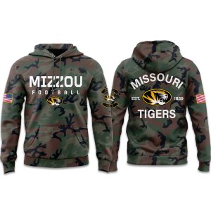 Missouri Tigers Military Appreciation Camo 2025 Hoodie 1