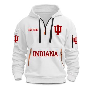 Indiana EST 1887 Quarter Zip Hoodie (1)
