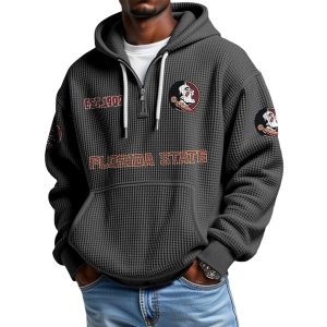 Florida State EST 1902 Quarter Zip Waffle Hoodie 1