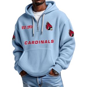 Cardinals EST 1924 Quarter Zip Waffle Hoodie 1