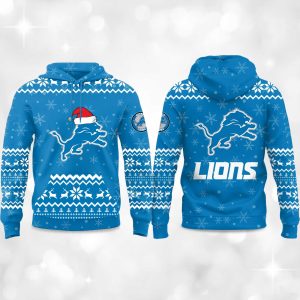2025 Lions Reindeer football Christmas Hoodie 1