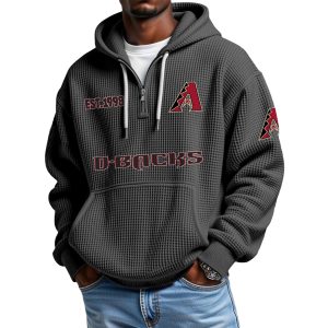 Diamondbacks EST 1998 Waffle Quarter Zip Hoodie (1)
