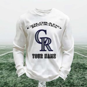 Personalized Rockies Baseball Waffle Sweatshirt 1