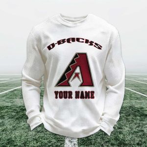 Personalized Diamondbacks Baseball Waffle Sweatshirt 1