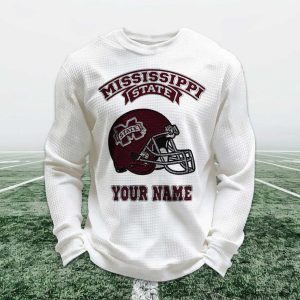 Personalized Mississippi State Football Waffle Sweatshirt (1)