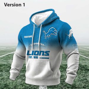 Personalized Lions EST 1930 Football Waffle Hoodie (1)