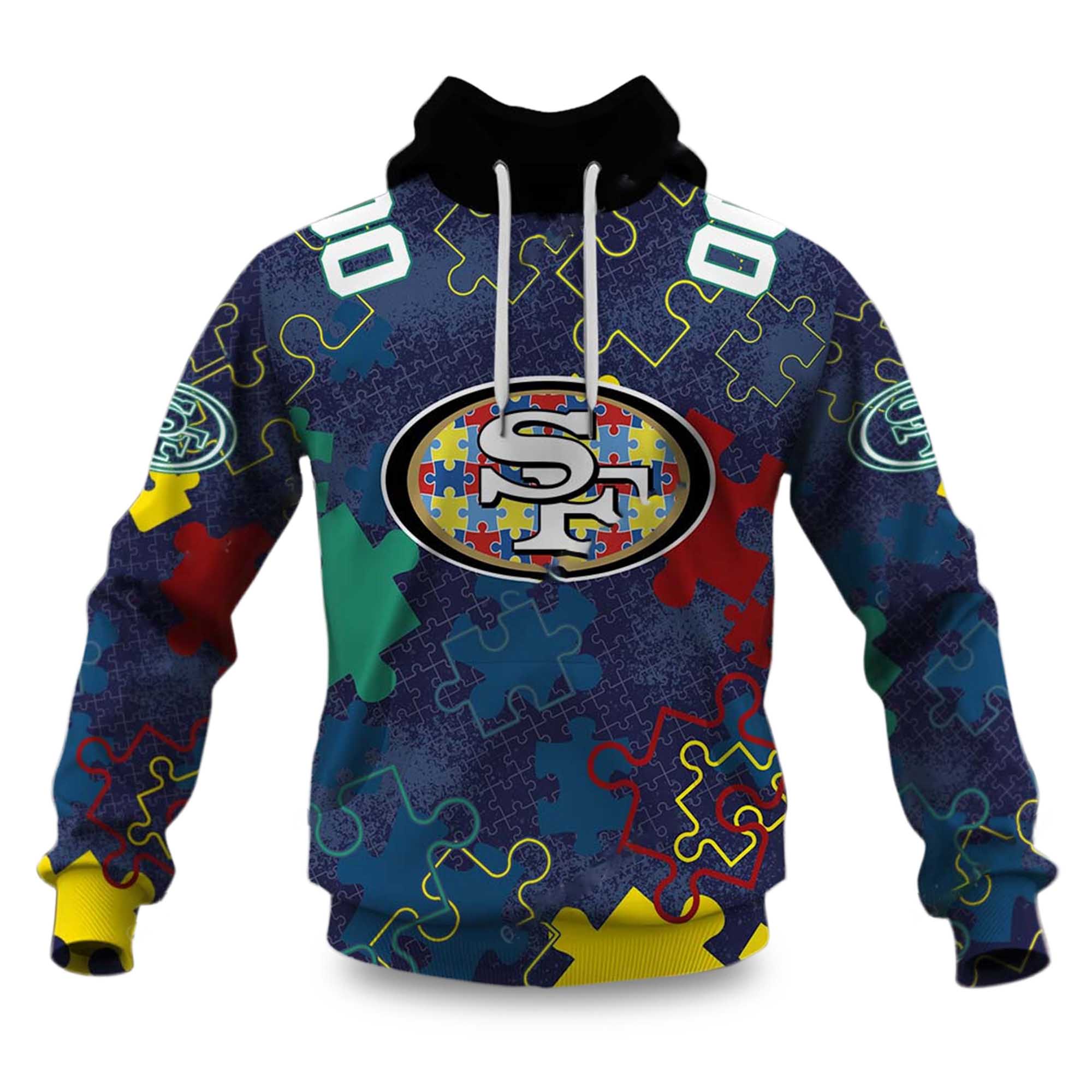 49ers Autism Awareness Football Hoodie 2026 49ers Autism Awareness Football Hoodie 2026