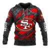 49ers Black Metal Texture Hoodie (1)