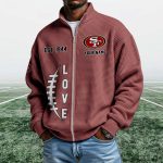 49ers EST 1944 Quarter Zip Waffle Sweatshirt