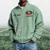 49ers EST 1944 Quarter Zip Waffle Sweatshirt 10