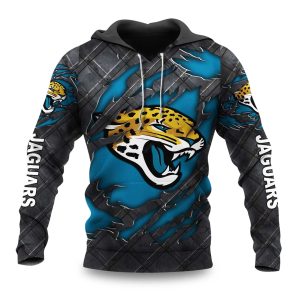 Jaguars Black Metal Texture Hoodie 1