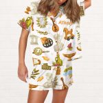 Antique Greece Satin Pajama Set