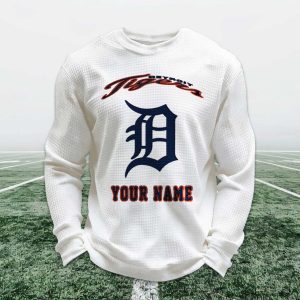 Personalized Tigers Baseball Waffle Sweatshirt 1