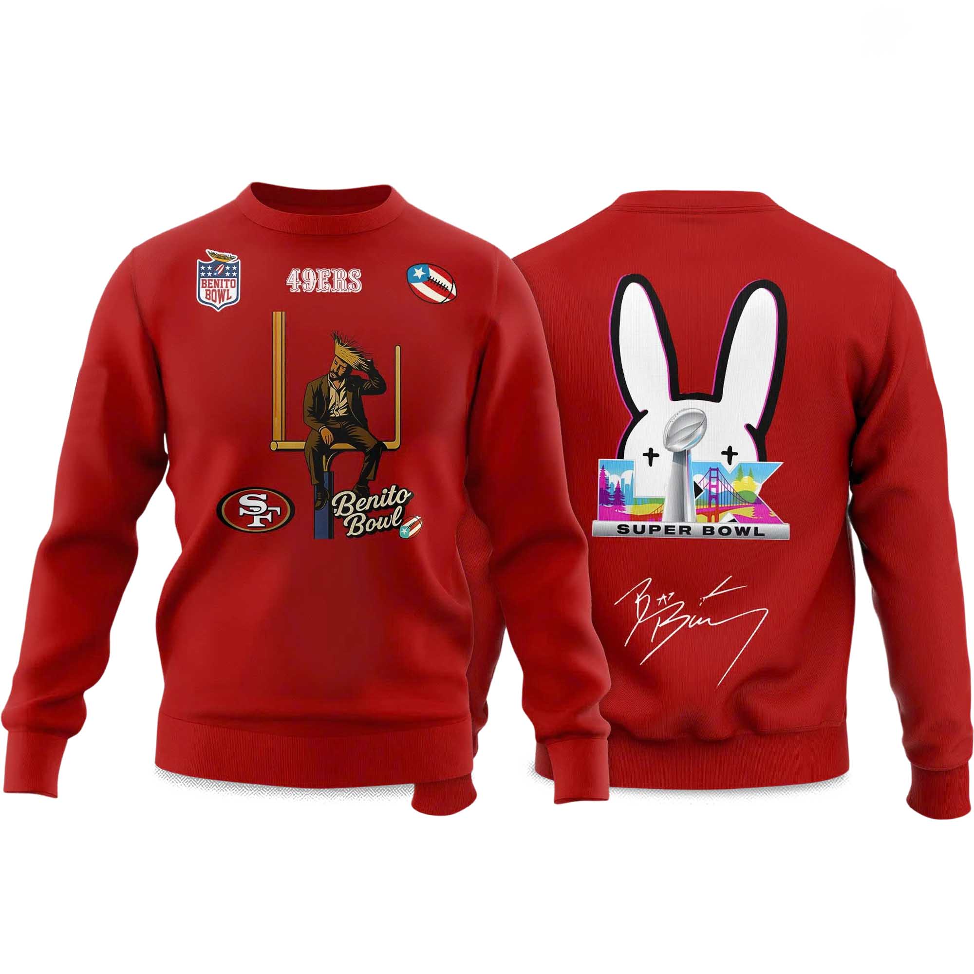 Bad Bunny 2026 49ers Bowl LX Halftime Show Sweatshirt Bad Bunny 2026 49ers Bowl LX Halftime Show Sweatshirt