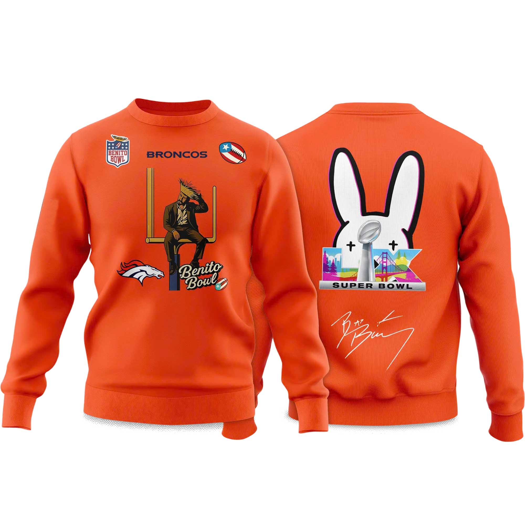 Bad Bunny 2026 Broncos Bowl LX Halftime Show Sweatshirt Bad Bunny 2026 Broncos Bowl LX Halftime Show Sweatshirt