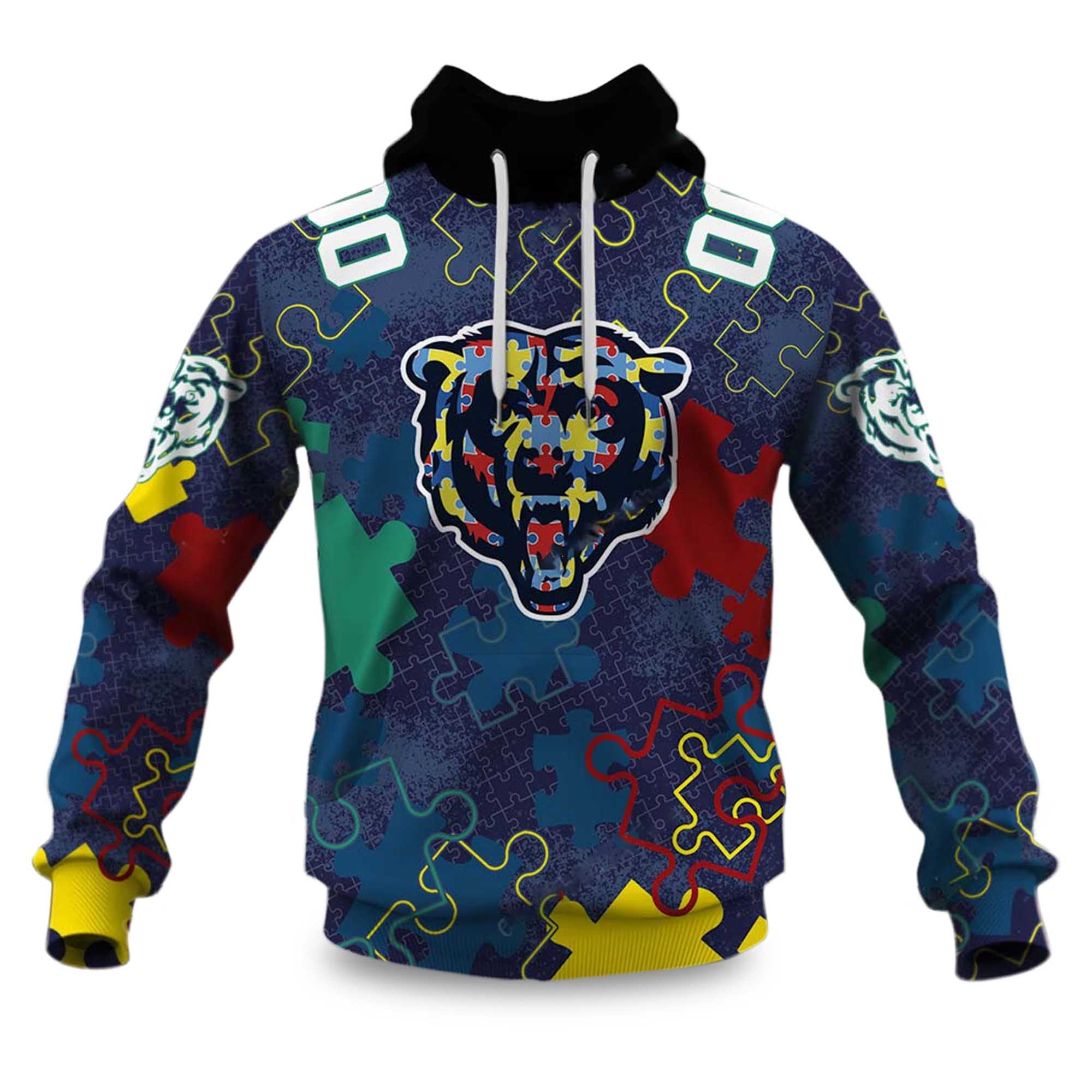 Bears Autism Awareness Football Hoodie 2026 Bears Autism Awareness Football Hoodie 2026