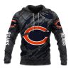 Bears Black Metal Texture Hoodie 1