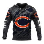 Bears Black Metal Texture Hoodie