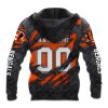 Bengals Black Metal Texture Hoodie 2