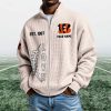 Bengals EST 1967 Quarter Zip Waffle Sweatshirt (9)