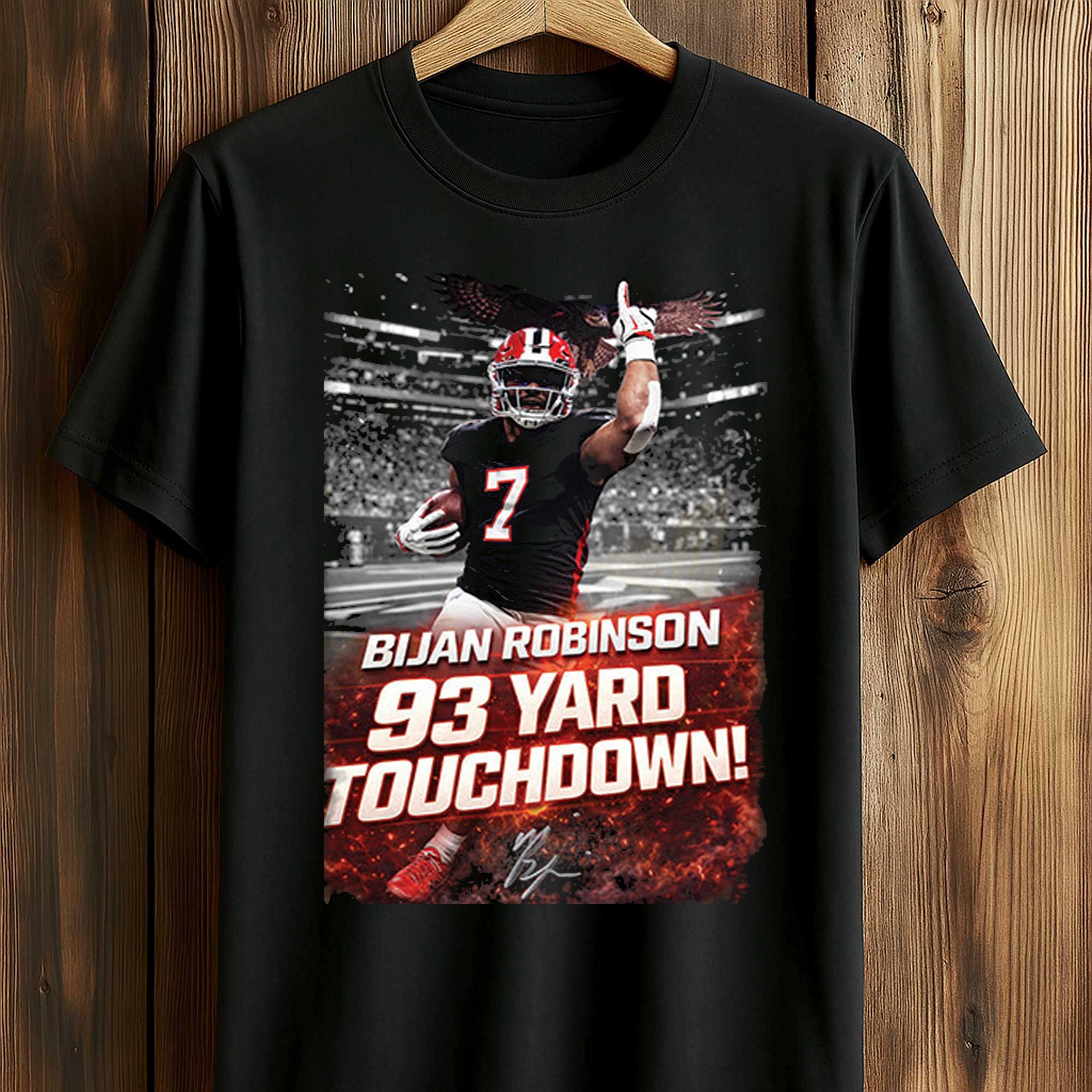 Bijan Robinson 93 Yard Touchdown Shirt Bijan Robinson 93 Yard Touchdown Shirt