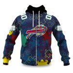 Bills Autism Awareness Football Zipper Hoodie 2026