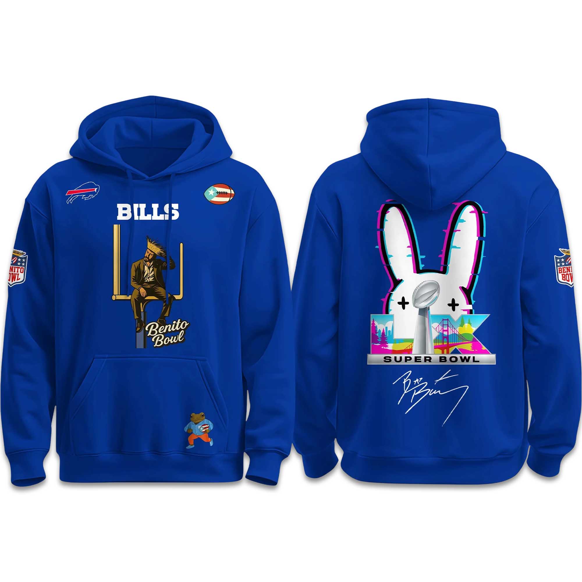 Bills Bad Bunny Bowl LX The Halftime Show 2026 Hoodie Bills Bad Bunny Bowl LX The Halftime Show 2026 Hoodie